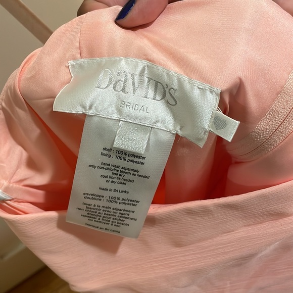 David’s Bridal Bellini One Shoulder Bridesmaid Dress Size 10 - Picture 2 of 3